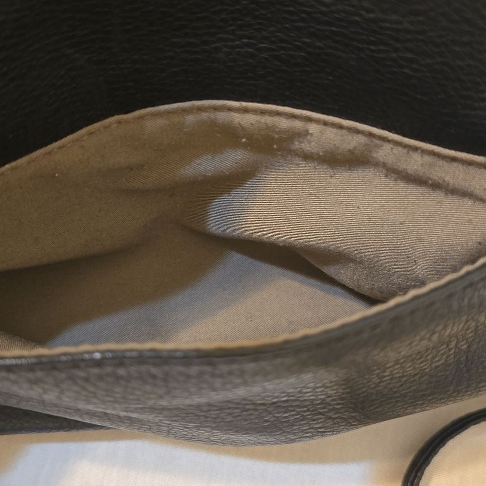 Margot New York black leather crossbody purse square small mini - Picture 5 of 9